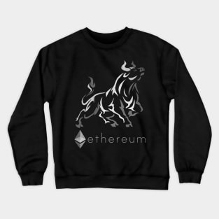 Vintage Bull Market Ethereum Coin Crypto Token Cryptocurrency Wallet Ethereum HODL Birthday Gift For Men Women Kids Crewneck Sweatshirt